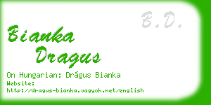 bianka dragus business card